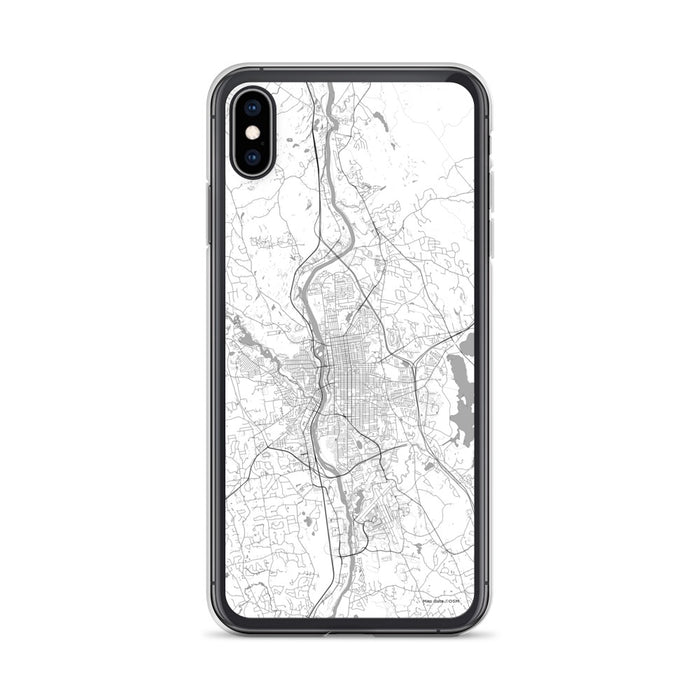 Custom Manchester New Hampshire Map Phone Case in Classic