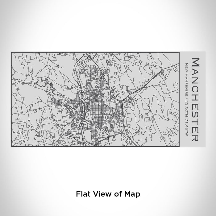 Rendered View of Manchester New Hampshire Map Engraving on 17oz Stainless Steel Insulated Cola Bottle