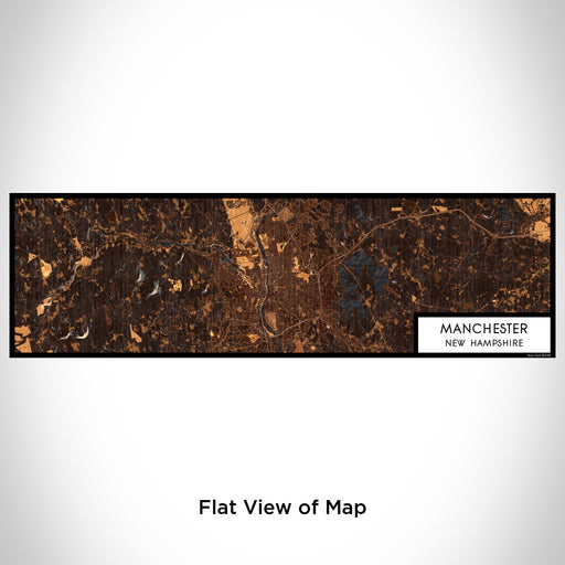 Flat View of Map Custom Manchester New Hampshire Map Enamel Mug in Ember