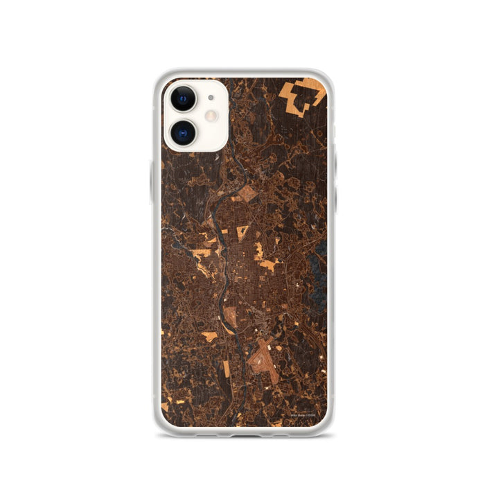 Custom Manchester New Hampshire Map Phone Case in Ember