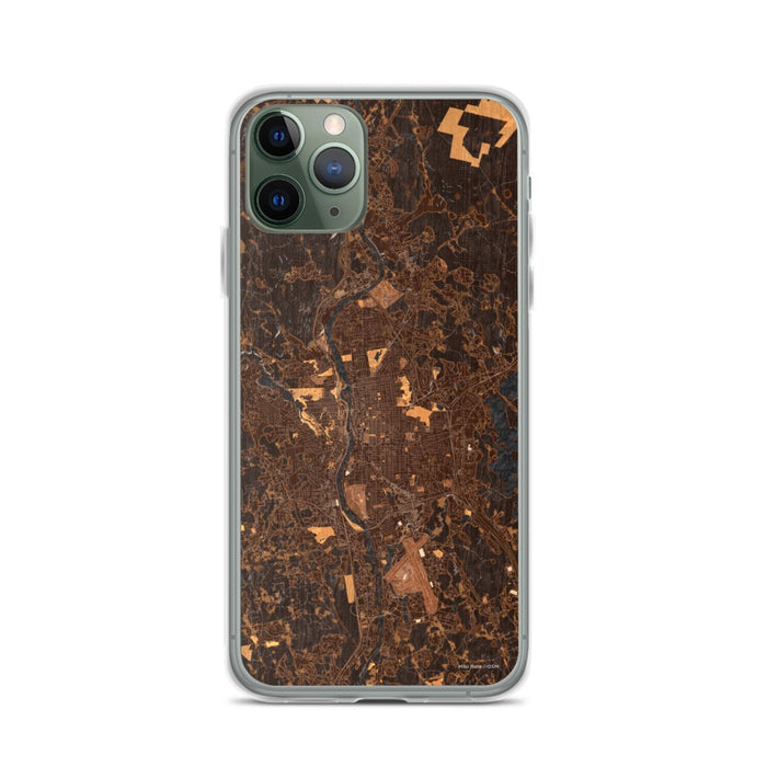 Custom Manchester New Hampshire Map Phone Case in Ember