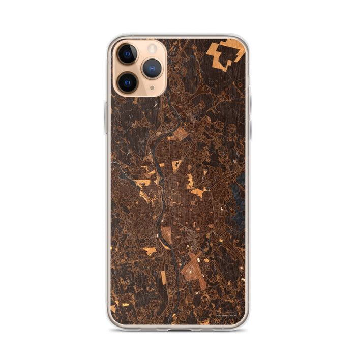 Custom Manchester New Hampshire Map Phone Case in Ember