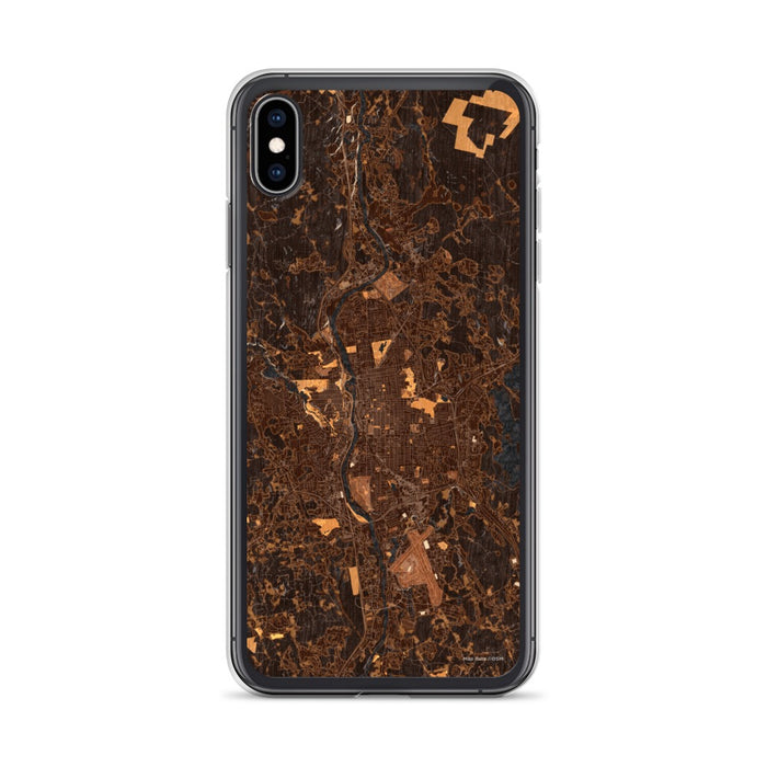 Custom Manchester New Hampshire Map Phone Case in Ember
