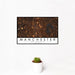 12x18 Manchester New Hampshire Map Print Landscape Orientation in Ember Style With Small Cactus Plant in White Planter