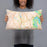 Person holding 20x12 Custom Manchester New Hampshire Map Throw Pillow in Watercolor