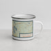 Right View Custom Manchester New Hampshire Map Enamel Mug in Woodblock