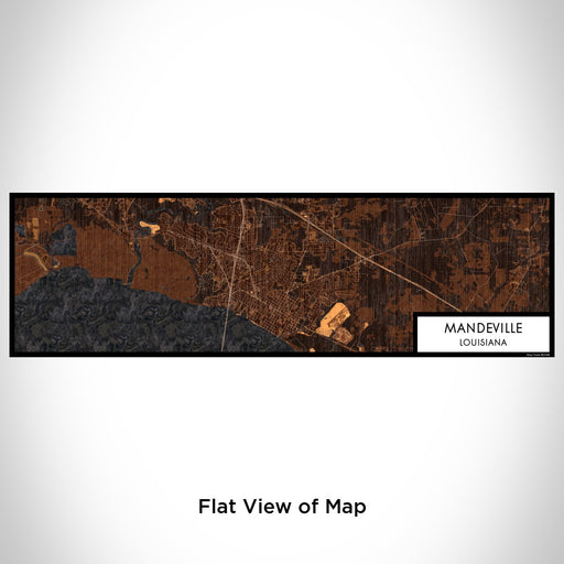Flat View of Map Custom Mandeville Louisiana Map Enamel Mug in Ember
