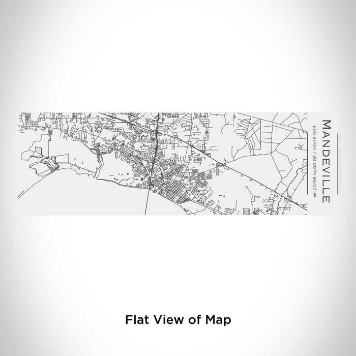 Rendered View of Mandeville Louisiana Map Engraving on 10oz Stainless Steel Insulated Cup with Sliding Lid in White