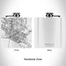 Rendered View of Mandeville Louisiana Map Engraving on 6oz Stainless Steel Flask in White