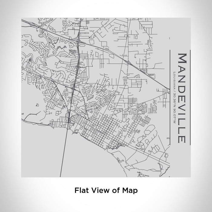 Rendered View of Mandeville Louisiana Map Engraving on 17oz Stainless Steel Insulated Tumbler