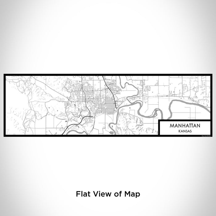 Flat View of Map Custom Manhattan Kansas Map Enamel Mug in Classic