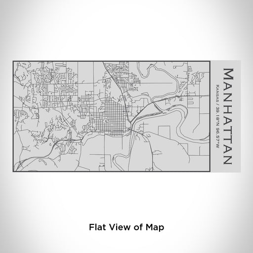 Rendered View of Manhattan Kansas Map Engraving on 17oz Stainless Steel Insulated Cola Bottle