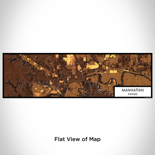 Flat View of Map Custom Manhattan Kansas Map Enamel Mug in Ember