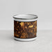 Front View Custom Manhattan Kansas Map Enamel Mug in Ember