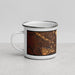 Left View Custom Manhattan Kansas Map Enamel Mug in Ember