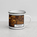 Right View Custom Manhattan Kansas Map Enamel Mug in Ember