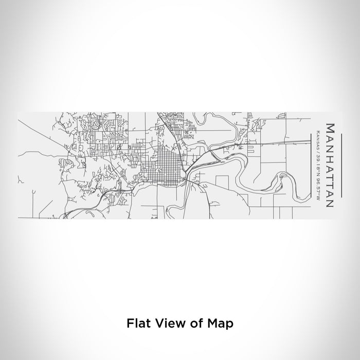 Rendered View of Manhattan Kansas Map Engraving on 10oz Stainless Steel Insulated Cup with Sliding Lid in White