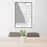 24x36 Manhattan Beach California Map Print Portrait Orientation in Classic Style Behind 2 Chairs Table and Potted Plant