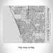 Rendered View of Manhattan Beach California Map Engraving on 20oz Stainless Steel Insulated Bottle with Bamboo Top
