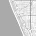 Manhattan Beach California Map Print in Classic Style Zoomed In Close Up Showing Details