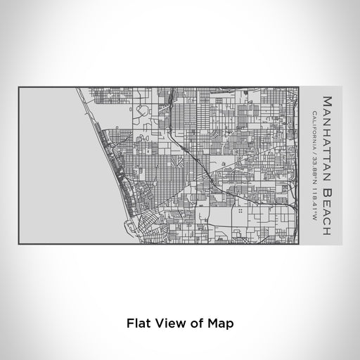 Rendered View of Manhattan Beach California Map Engraving on 17oz Stainless Steel Insulated Cola Bottle