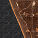 Manhattan Beach California Map Print in Ember Style Zoomed In Close Up Showing Details