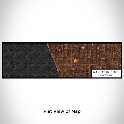 Flat View of Map Custom Manhattan Beach California Map Enamel Mug in Ember