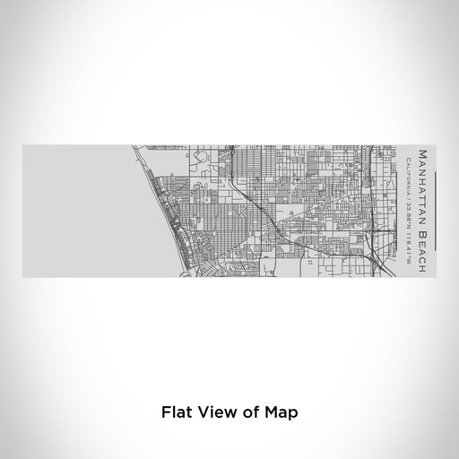 Rendered View of Manhattan Beach California Map Engraving on 10oz Stainless Steel Insulated Cup with Sipping Lid