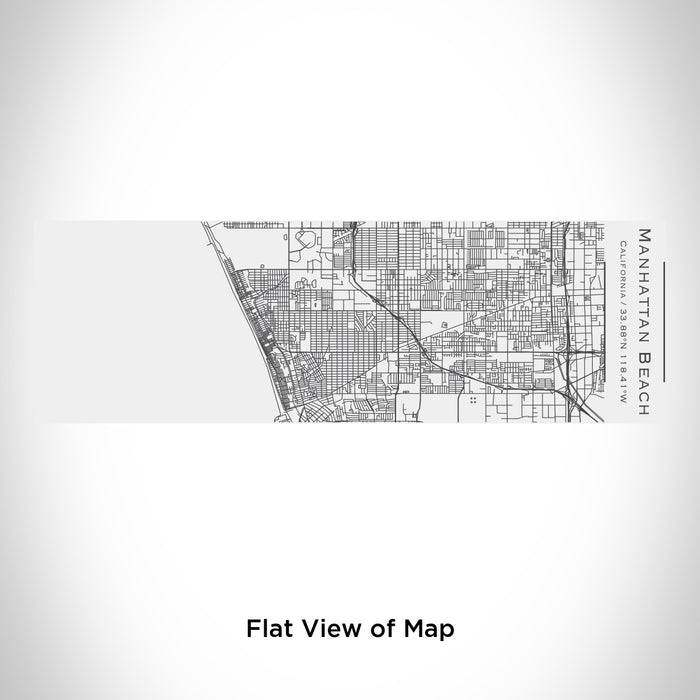 Rendered View of Manhattan Beach California Map Engraving on 10oz Stainless Steel Insulated Cup with Sliding Lid in White