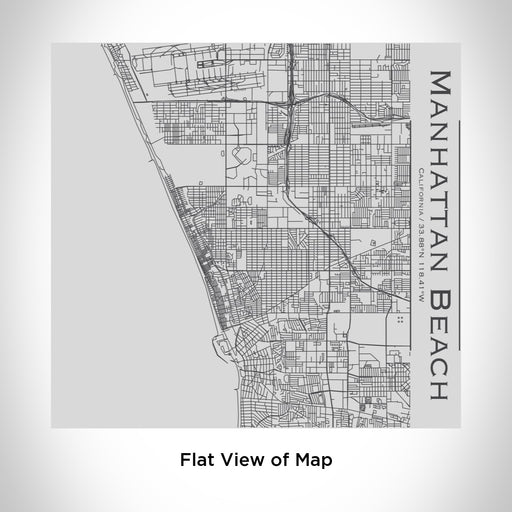 Rendered View of Manhattan Beach California Map Engraving on 17oz Stainless Steel Insulated Tumbler