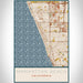 Manhattan Beach California Map Print Portrait Orientation in Woodblock Style With Shaded Background