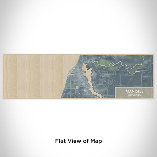 Flat View of Map Custom Manistee Michigan Map Enamel Mug in Afternoon