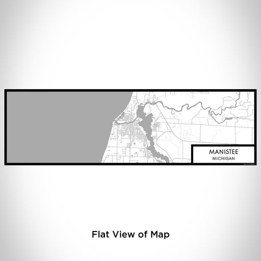 Flat View of Map Custom Manistee Michigan Map Enamel Mug in Classic