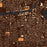 Manistee Michigan Map Print in Ember Style Zoomed In Close Up Showing Details