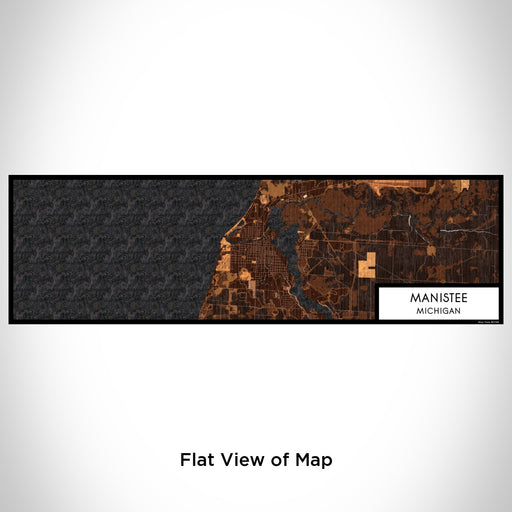 Flat View of Map Custom Manistee Michigan Map Enamel Mug in Ember