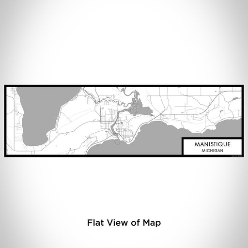 Flat View of Map Custom Manistique Michigan Map Enamel Mug in Classic