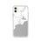 Custom iPhone 11 Manistique Michigan Map Phone Case in Classic