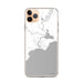 Custom iPhone 11 Pro Max Manistique Michigan Map Phone Case in Classic