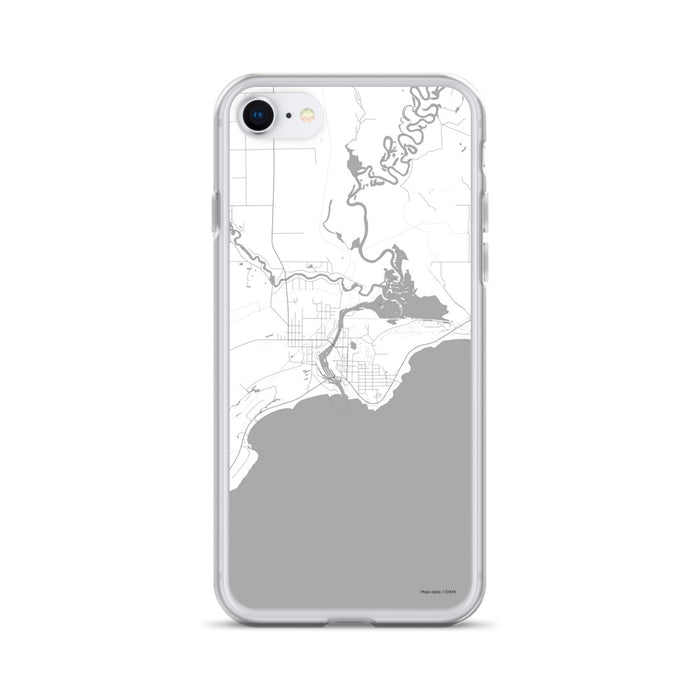 Custom iPhone SE Manistique Michigan Map Phone Case in Classic