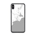 Custom iPhone XS Max Manistique Michigan Map Phone Case in Classic