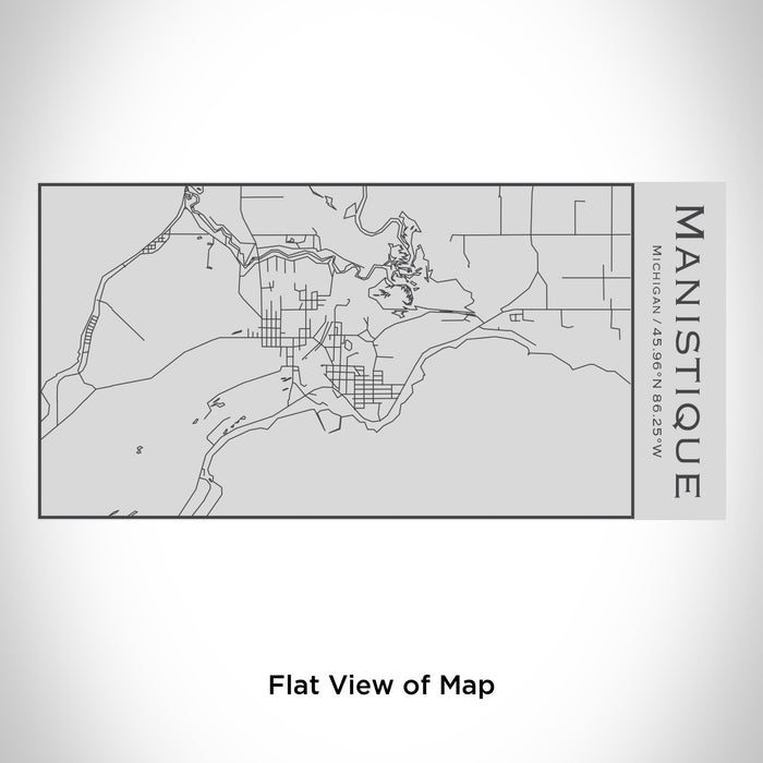Rendered View of Manistique Michigan Map Engraving on 17oz Stainless Steel Insulated Cola Bottle