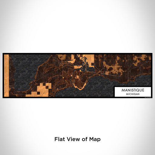 Flat View of Map Custom Manistique Michigan Map Enamel Mug in Ember