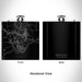Rendered View of Manistique Michigan Map Engraving on 6oz Stainless Steel Flask in Black