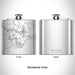 Rendered View of Manistique Michigan Map Engraving on 6oz Stainless Steel Flask