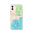 Custom iPhone 11 Manistique Michigan Map Phone Case in Watercolor