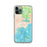 Custom iPhone 11 Pro Manistique Michigan Map Phone Case in Watercolor
