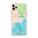 Custom iPhone 11 Pro Max Manistique Michigan Map Phone Case in Watercolor