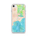 Custom iPhone SE Manistique Michigan Map Phone Case in Watercolor