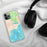 Custom Manistique Michigan Map Phone Case in Watercolor on Table with Black Headphones