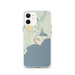 Custom iPhone 12 Manistique Michigan Map Phone Case in Woodblock